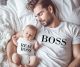 Boss & Real Boss Matching T-shirts | Dad & Child Father's Day Gift | New Dad Gift from Son or Daughter | Perfect Father's Day Tee for Dad & Baby